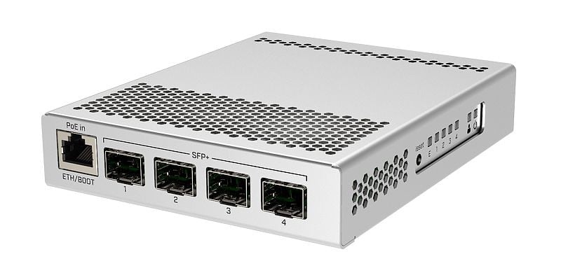 CRS305-1G-4S+IN | Mikrotik | Smart Switch, 1 x Gigabit, 4 x SFP+ 10Gbps - Mikrotik CRS305-1G-4S+IN Smart Switch, 1 x Gigabit, 4 x SFP+ 10Gbps - Mikrotik CRS305-1G-4S+IN