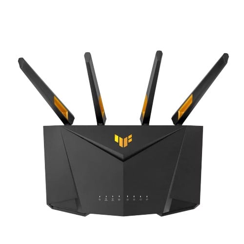 ASUS TUF Gaming AX3000 V2 router wireless Gigabit Ethernet Bandă dublă (2.4 GHz/ 5 GHz) Negru, Portocală – ASUS TUF-AX3000 V2