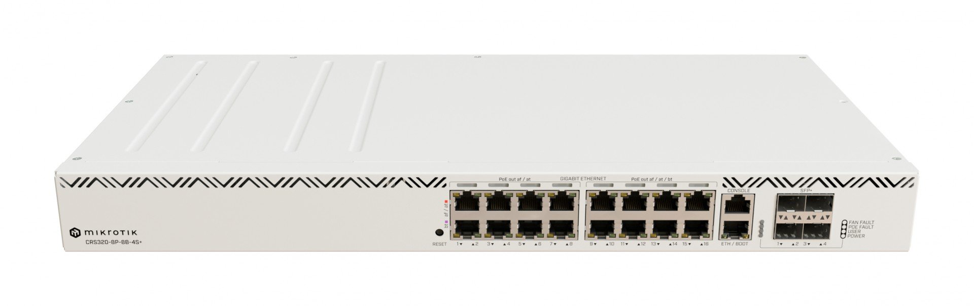 CRS320-8P-8B-4S+RM | Mikrotik | Switch 16xRJ45 PoE Gigabit, 2xRJ 45 consola, 4 SFP 10G, Management - MIKROTIK CRS320-8P-8B-4S+RM Switch 16xRJ45 PoE Gigabit, 2xRJ 45 consola, 4 SFP 10G, Management - MIKROTIK CRS320-8P-8B-4S+RM