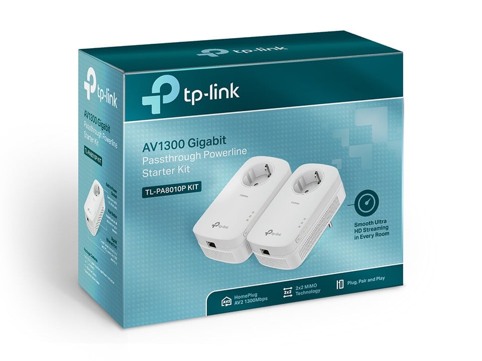 TP-Link TL-PA8010P KIT adaptor rețea alimentare 1300 Mbit/s Ethernet LAN Alb 2 buc.