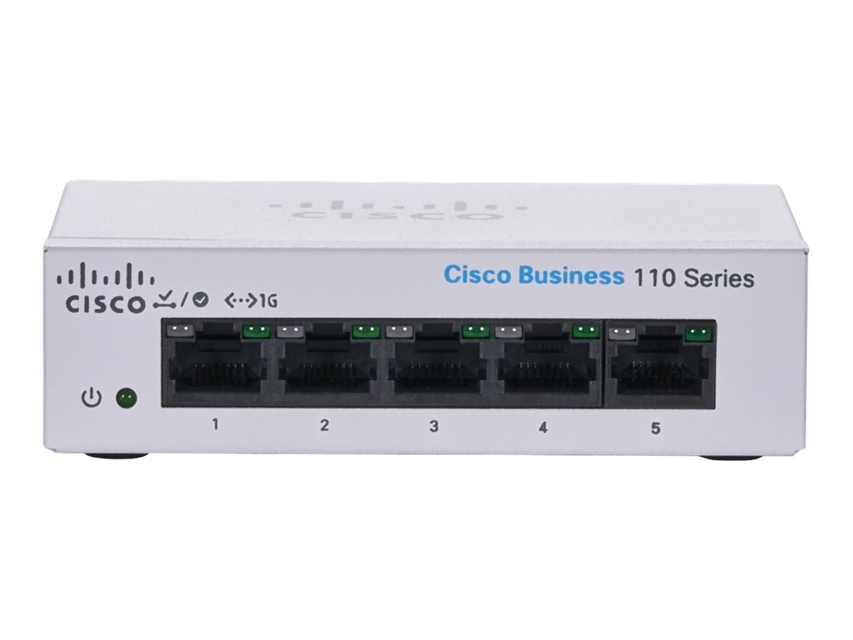 CBS110-5T-D-EU | Cisco | Cisco CBS110-5T-D-EU Unmanaged 5-port GE, Desktop, Ext PS Cisco CBS110-5T-D-EU Unmanaged 5-port GE, Desktop, Ext PS
