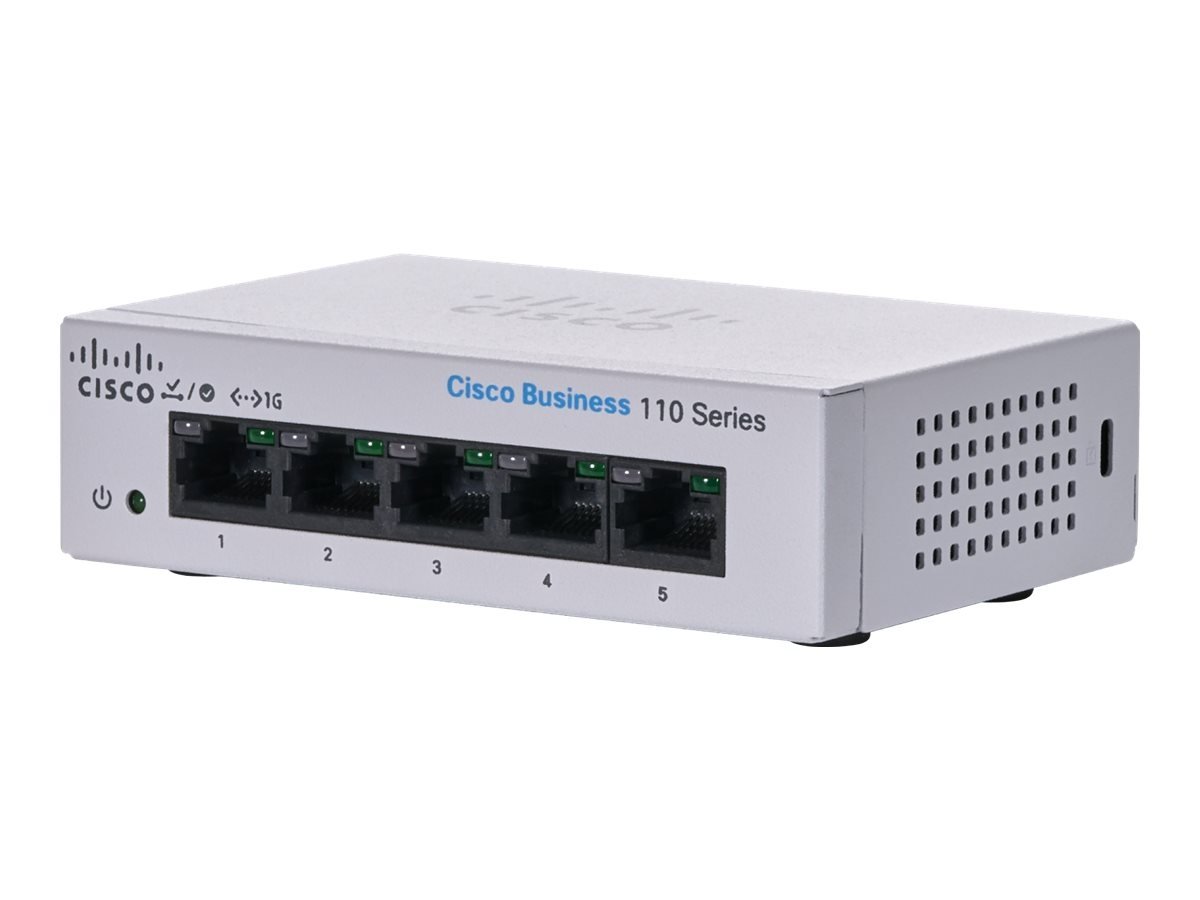 CBS110-5T-D-EU | Cisco | Cisco CBS110-5T-D-EU Unmanaged 5-port GE, Desktop, Ext PS Cisco CBS110-5T-D-EU Unmanaged 5-port GE, Desktop, Ext PS