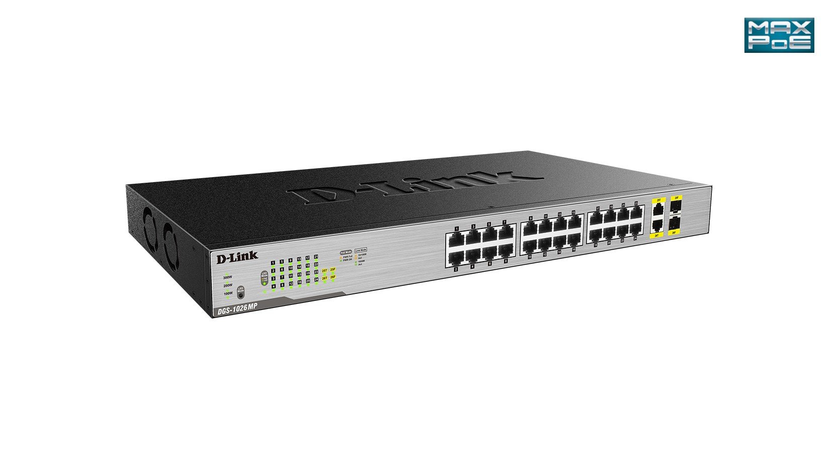 DGS-1026MP | D-Link | D-Link DGS-1026MP switch-uri Fara management Gigabit Ethernet (10/100/1000) Power over Ethernet (PoE) Suport Negru, Gri D-Link DGS-1026MP switch-uri Fara management Gigabit Ethernet (10/100/1000) Power over Ethernet (PoE) Suport Negru, Gri