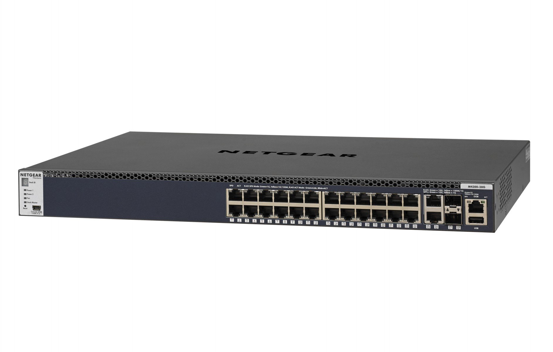 GSM4328S-100NES | Netgear | NETGEAR M4300-28G Gestionate L3 Gigabit Ethernet (10/100/1000) 1U Negru NETGEAR M4300-28G Gestionate L3 Gigabit Ethernet (10/100/1000) 1U Negru