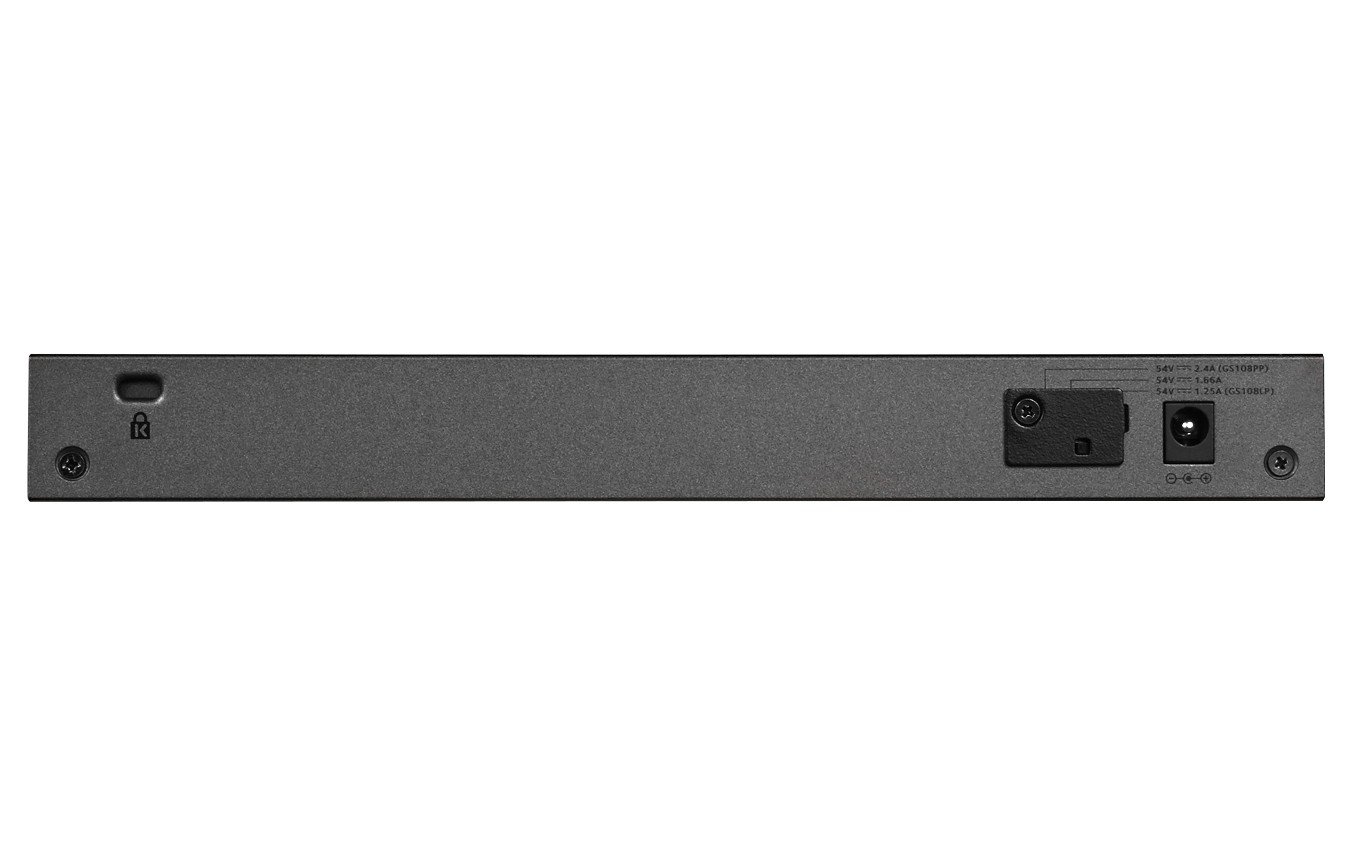 GS108LP-100EUS | Netgear | NETGEAR GS108LP Fara management Gigabit Ethernet (10/100/1000) Power over Ethernet (PoE) Suport 1U Negru, Gri NETGEAR GS108LP Fara management Gigabit Ethernet (10/100/1000) Power over Ethernet (PoE) Suport 1U Negru, Gri