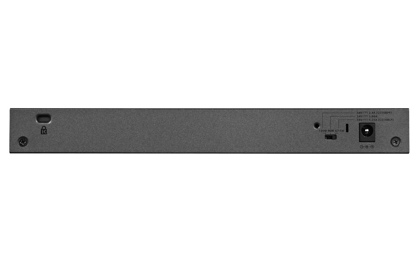 GS108LP-100EUS | Netgear | NETGEAR GS108LP Fara management Gigabit Ethernet (10/100/1000) Power over Ethernet (PoE) Suport 1U Negru, Gri NETGEAR GS108LP Fara management Gigabit Ethernet (10/100/1000) Power over Ethernet (PoE) Suport 1U Negru, Gri