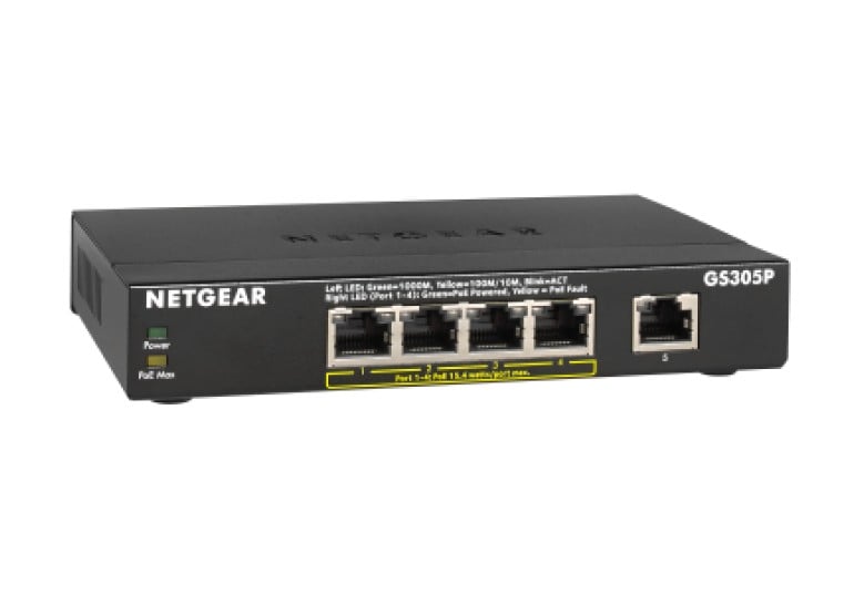 GS305P-200PES | Netgear | NETGEAR GS305Pv2 Fara management Gigabit Ethernet (10/100/1000) Power over Ethernet (PoE) Suport Negru NETGEAR GS305Pv2 Fara management Gigabit Ethernet (10/100/1000) Power over Ethernet (PoE) Suport Negru