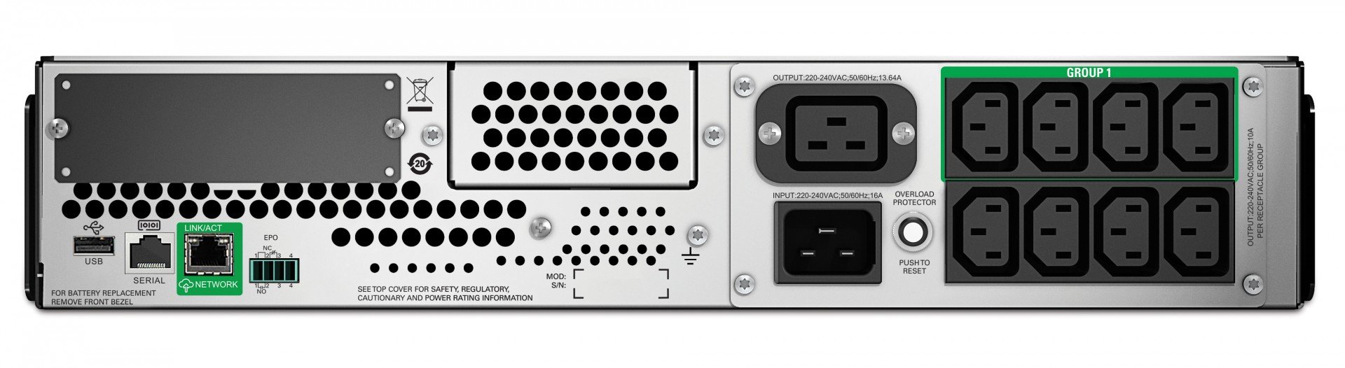 SMT2200RMI2UC | APC | APC Smart-UPS 2200VA LCD RM 2U 230V with SmartConnect Line-Interactive 2,2 kVA 1980 W 9 ieșire(i) AC APC Smart-UPS 2200VA LCD RM 2U 230V with SmartConnect Line-Interactive 2,2 kVA 1980 W 9 ieșire(i) AC