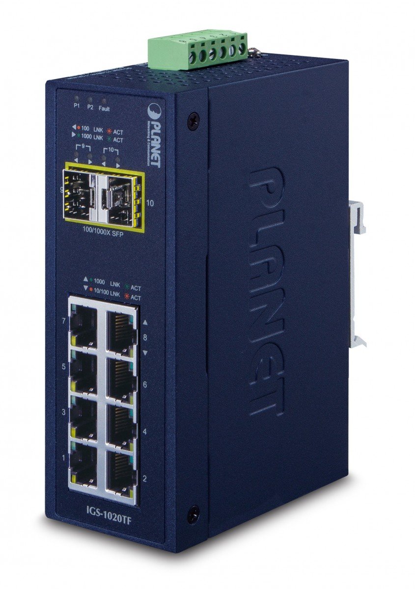 PLANET IGS-1020TF switch-uri Fara management Gigabit Ethernet (10/100/1000) Albastru