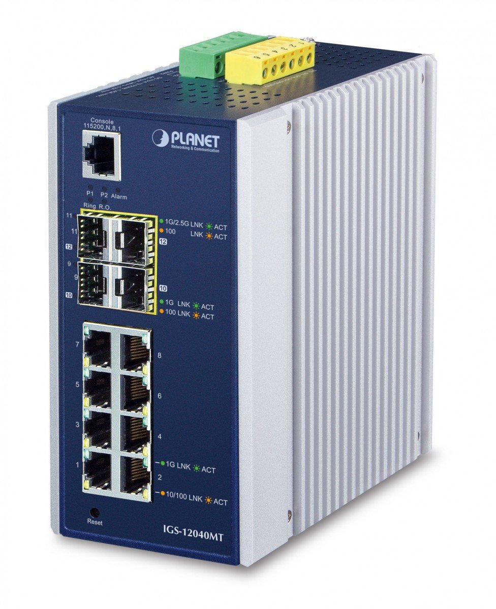 PLANET IGS-12040MT switch-uri Gestionate L2+ Gigabit Ethernet (10/100/1000) Albastru, Alb