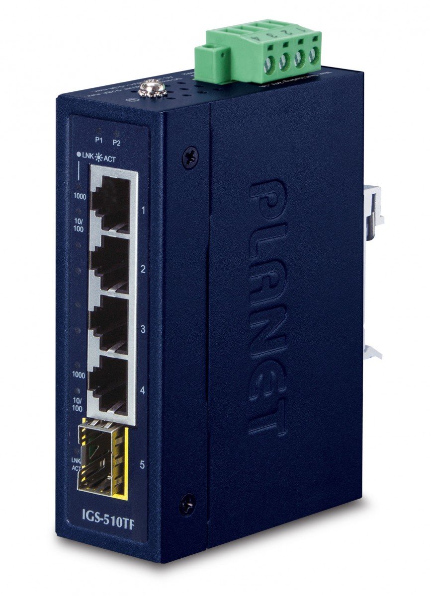 PLANET IGS-510TF switch-uri Fara management Gigabit Ethernet (10/100/1000) Albastru