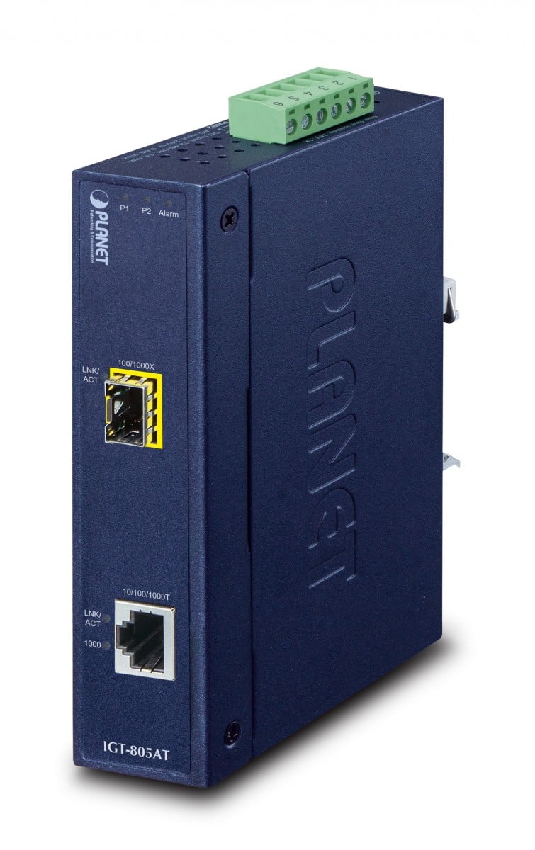 PLANET IGT-805AT convertoare media pentru rețea 1000 Mbit/s Albastru