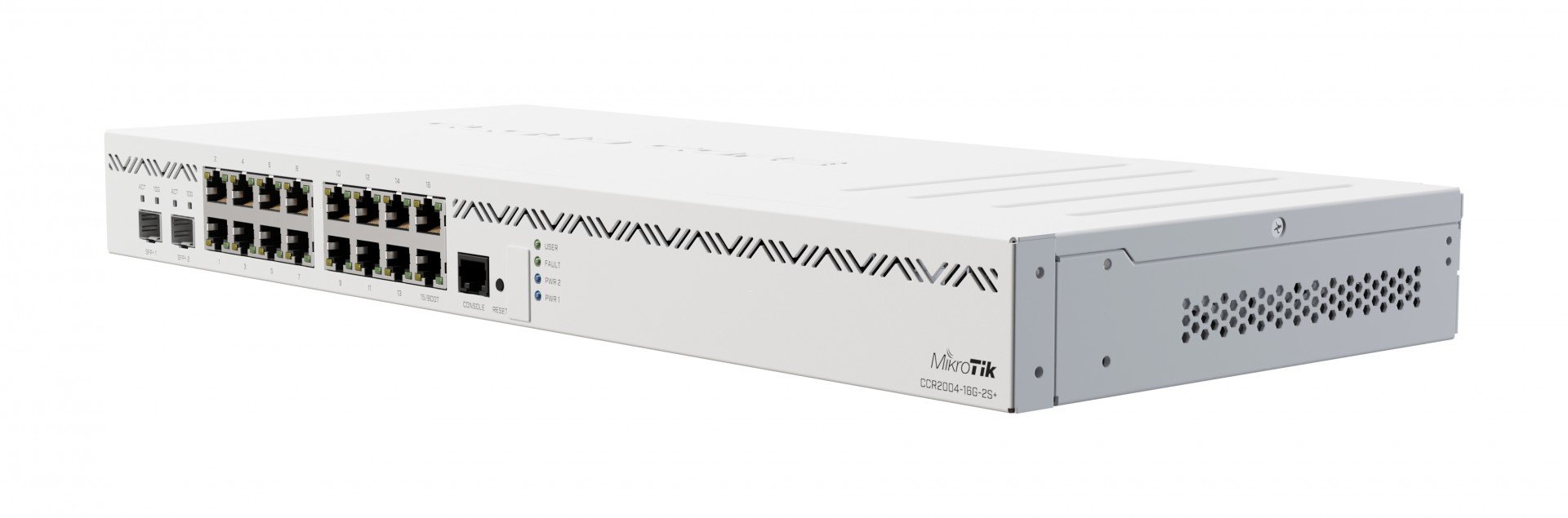 Cloud Core Router, 16 x Gigabit, 2 x SFP+, RouterOS L6, 1U - MikroTik CCR2004-16G-2S+ – Mikrotik CCR2004-16G-2S+