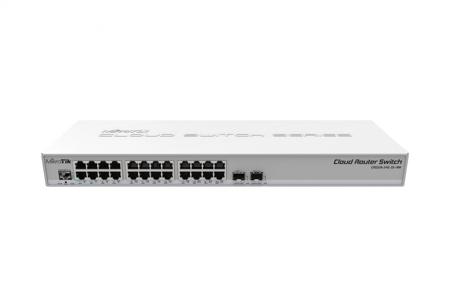 CRS326-24G-2S+RM | Mikrotik | Management Switch 24 x Gigabit, 2 x SFP+, 1U - Mikrotik CRS326-24G-2S+RM Management Switch 24 x Gigabit, 2 x SFP+, 1U - Mikrotik CRS326-24G-2S+RM