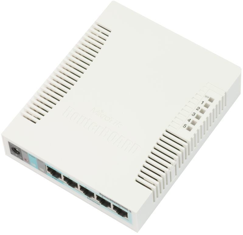 CSS106-5G-1S | Mikrotik | Smart Switch, 5 x Gigabit, 1 x SFP - Mikrotik CSS106-5G-1S Smart Switch, 5 x Gigabit, 1 x SFP - Mikrotik CSS106-5G-1S