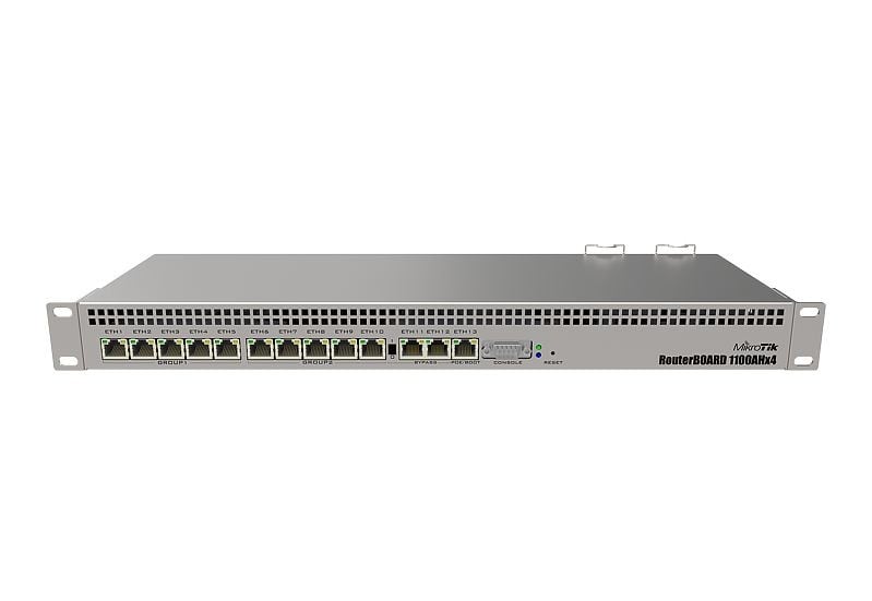 RB1100X4 | Mikrotik | Router 13 x Gigabit, RouterOS L6, 1U, Dual PSU - MikroTik RB1100x4 Router 13 x Gigabit, RouterOS L6, 1U, Dual PSU - MikroTik RB1100x4