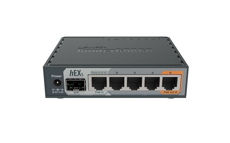 Router hEX S, 5 x Gigabit, 1 xSFP, RouterOS L4 - Mikrotik RB760iGS – Mikrotik RB760iGS
