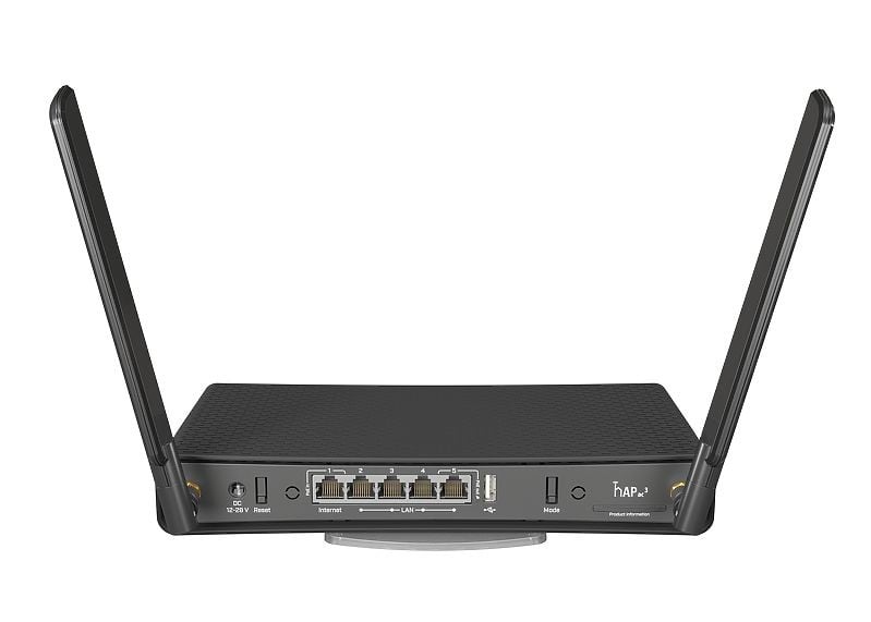 hAP ac³, 5 x Gigabit, 1 x PoE, 802.11b/g/n 2.4Ghz, 802.11ac 5Ghz, antene externe 3dBi 2.4GHz, 5.5dBi 5GHz - MikroTik RBD53iG-5HacD2HnD – Mikrotik RBD53iG-5HacD2HnD