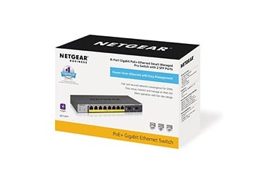 NETGEAR GS110TP Gestionate L2/L3/L4 Gigabit Ethernet (10/100/1000) Power over Ethernet (PoE) Suport Gri – Netgear GS110TP-300EUS