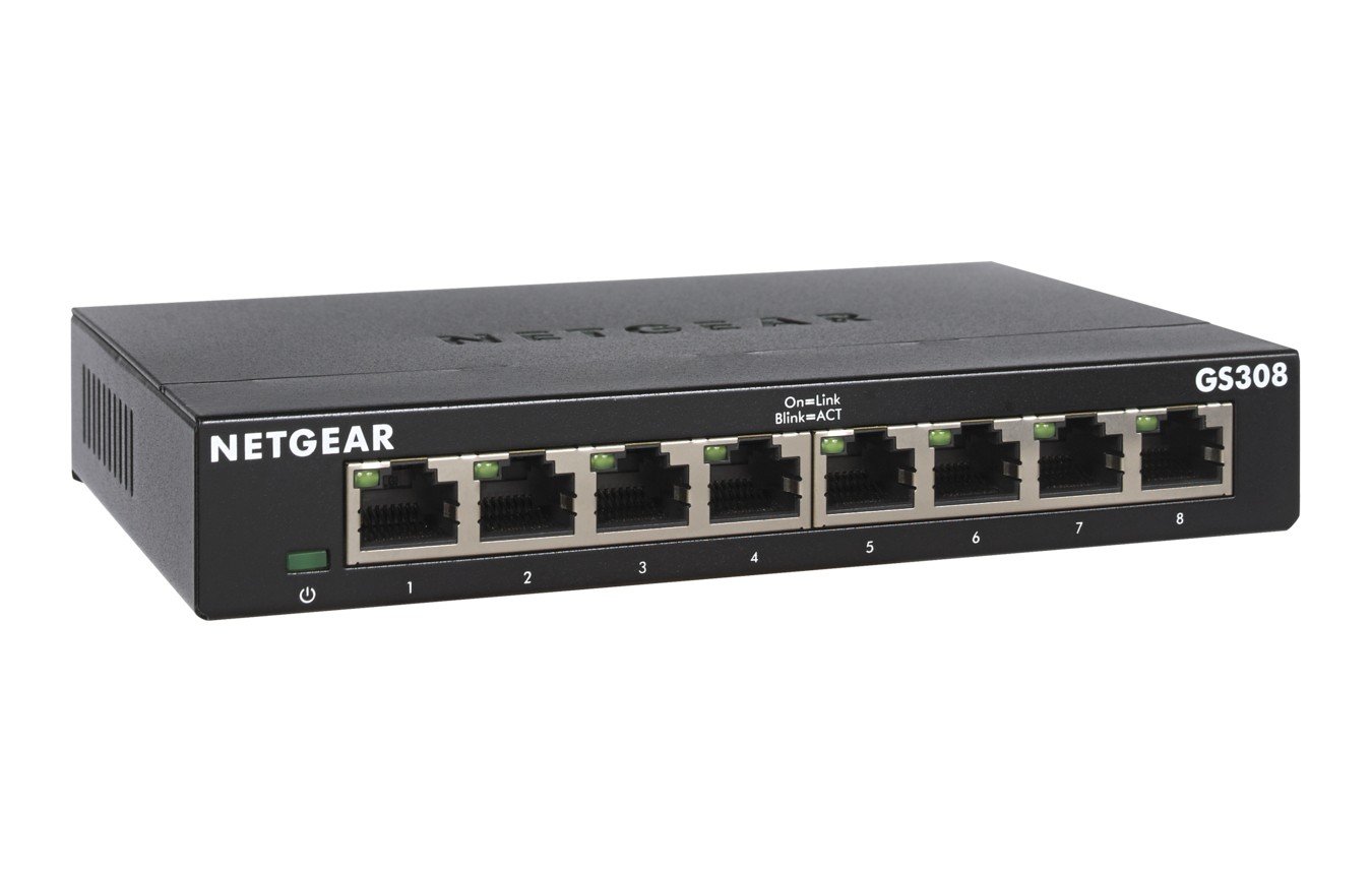 NETGEAR GS308-300PES switch-uri Fara management L2 Gigabit Ethernet (10/100/1000) Negru – Netgear GS308-300PES