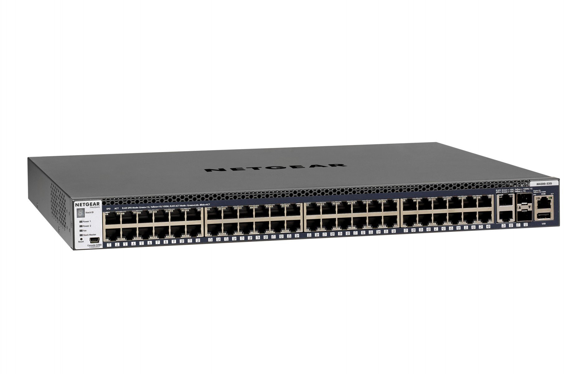 NETGEAR M4300-52G Gestionate L3 Gigabit Ethernet (10/100/1000) 1U Gri