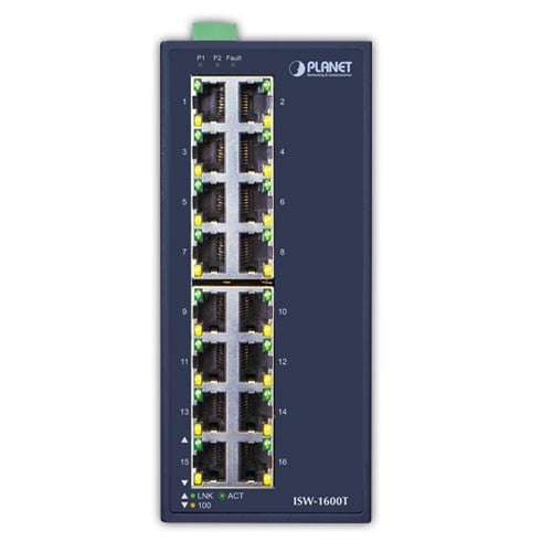 PLANET ISW-1600T switch-uri Fara management Fast Ethernet (10/100) Albastru