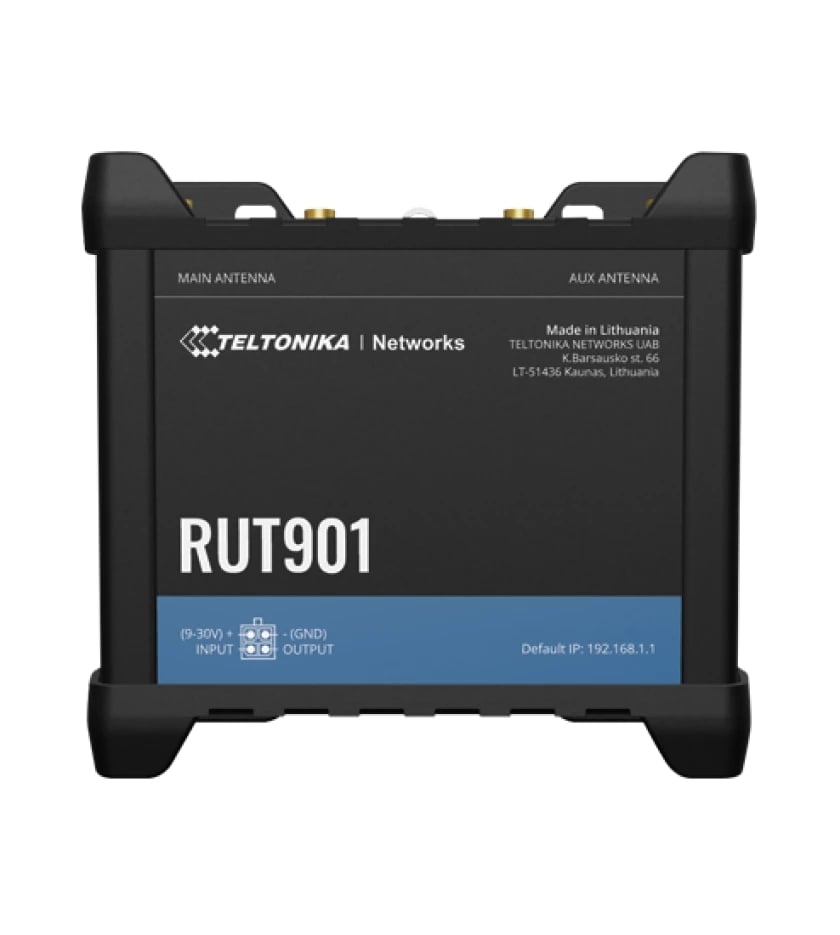 Teltonika RUT901000000 – Teltonika RUT901 Industrial LTE WiFi Router (Quectel) Teltonika RUT901 Industrial LTE WiFi Router (Quectel) – Teltonika RUT901000000