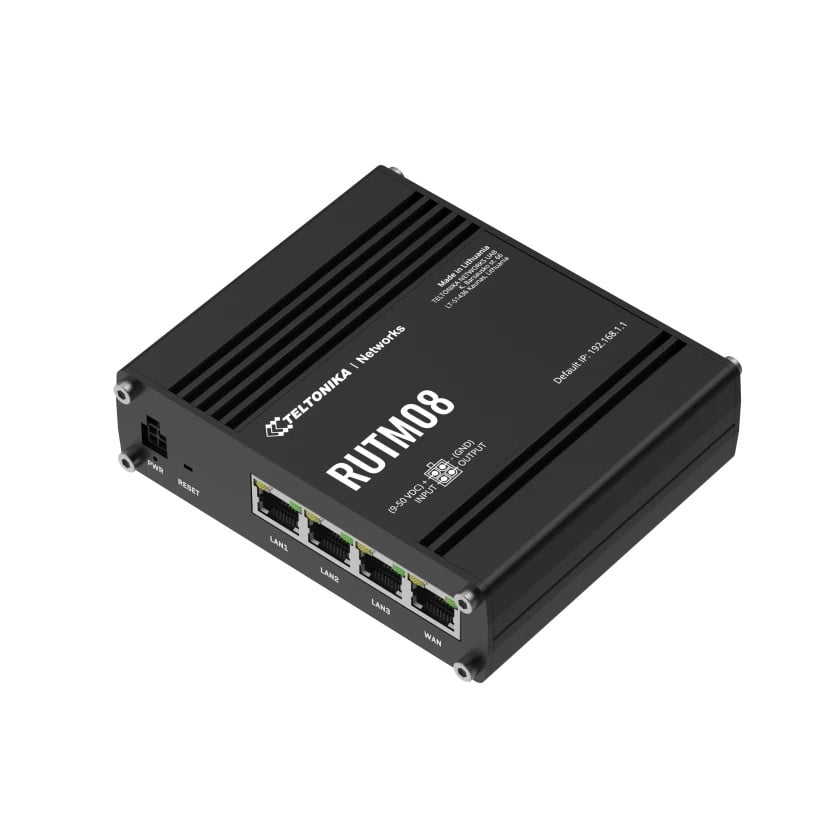RUTM08000000 | Teltonika | Teltonika RUTM08 router cu fir Gigabit Ethernet Negru Teltonika RUTM08 router cu fir Gigabit Ethernet Negru