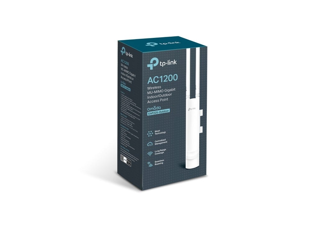 EAP225-outdoor | TP-LINK | Access Point exterior, Wi-Fi 5, AC1200 Dual-Band, MU-MIMO, 3/5 dBi, 1 x RJ45 1G, PoE - TP-Link Omada EAP225-Outdoor Access Point exterior, Wi-Fi 5, AC1200 Dual-Band, MU-MIMO, 3/5 dBi, 1 x RJ45 1G, PoE - TP-Link Omada EAP225-Outdoor