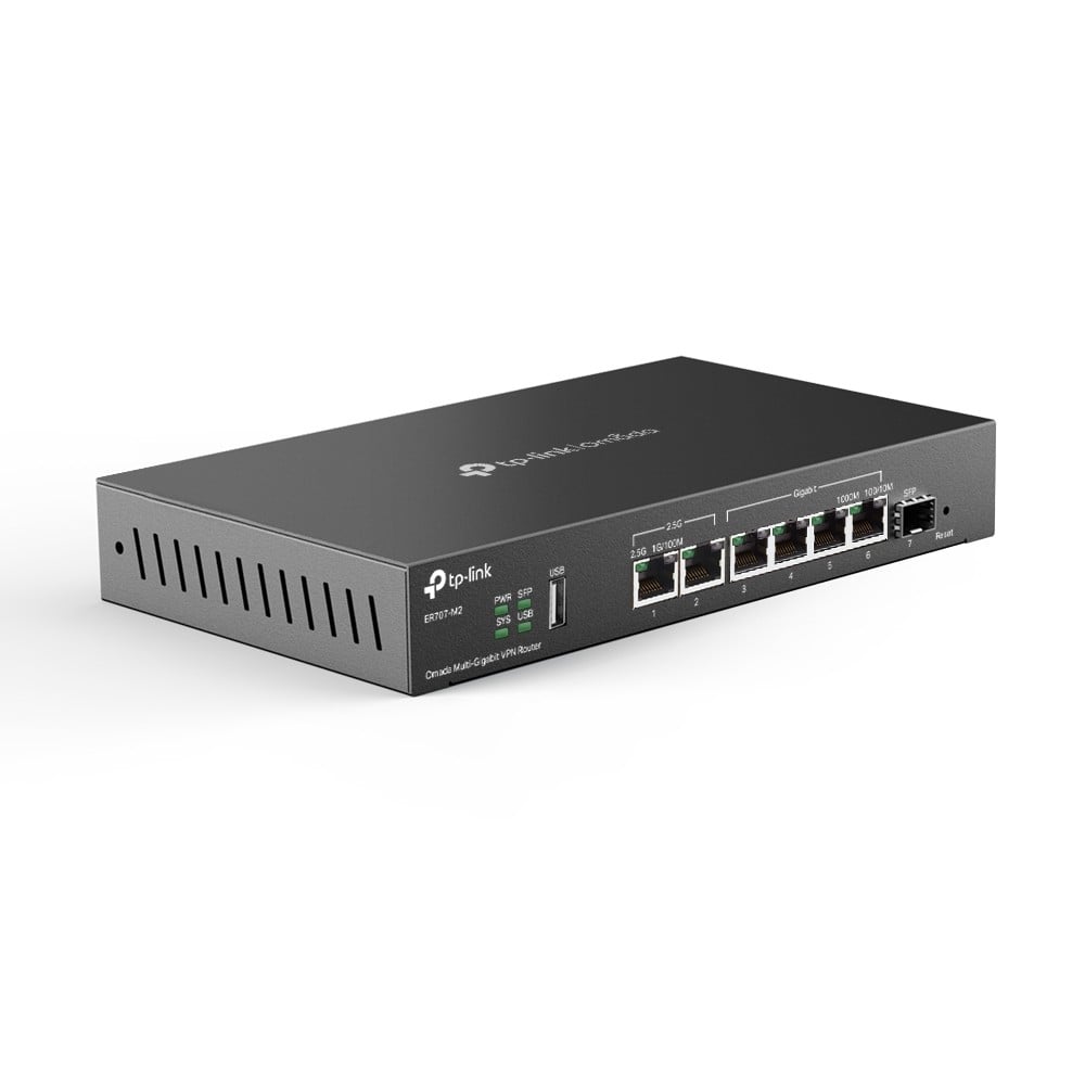 TP-LINK ER707-M2 – Router VPN, 2 x RJ45 2.5G, 1 x SFP Gigabit, 4 x RJ45 Gigabit, 1 x USB, 1U - TP-Link Omada ER707-M2 Router VPN, 2 x RJ45 2.5G, 1 x SFP Gigabit, 4 x RJ45 Gigabit, 1 x USB, 1U - TP-Link Omada ER707-M2 – TP-LINK ER707-M2