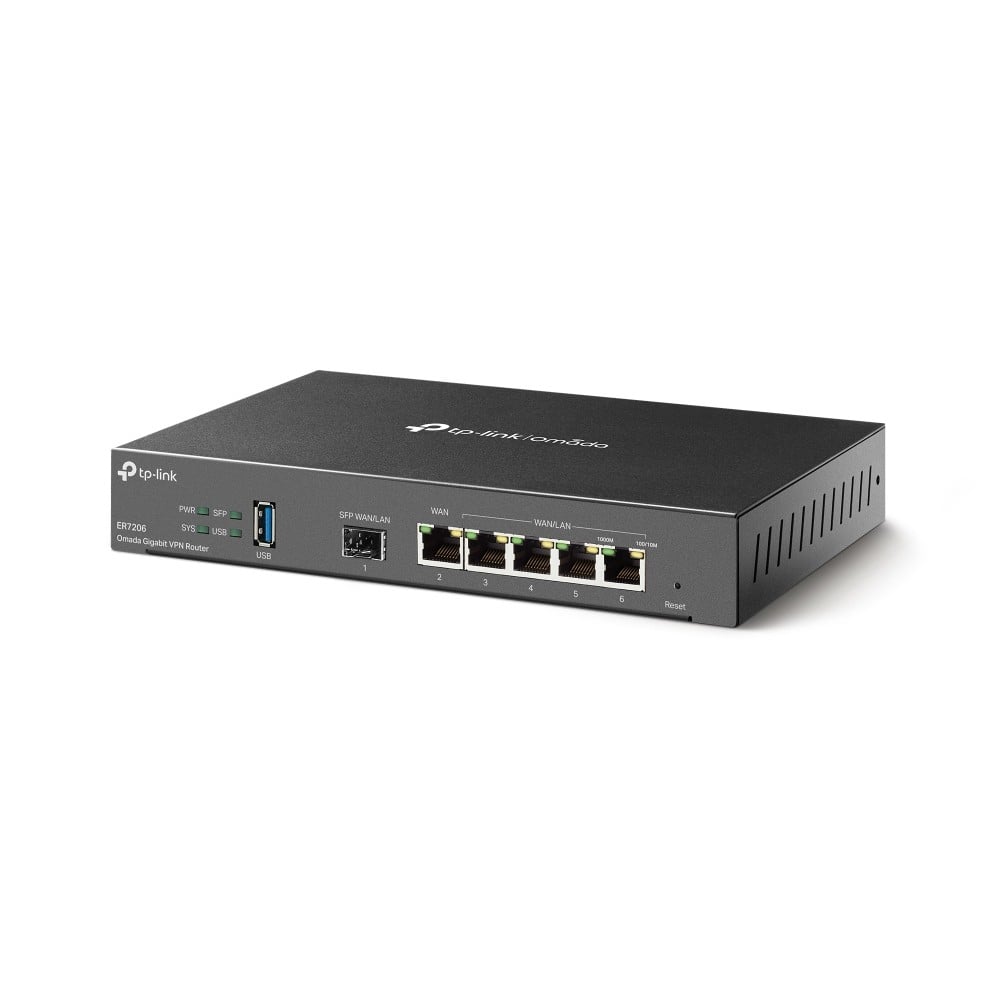 TP-LINK ER7206 – Router VPN, 1 x SFP Gigabit, 5 x RJ45 Gigabit, 1 x USB - TP-Link Omada ER7206 Router VPN, 1 x SFP Gigabit, 5 x RJ45 Gigabit, 1 x USB - TP-Link Omada ER7206 – TP-LINK ER7206
