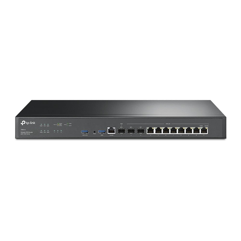 TP-LINK ER8411 – Router VPN, 2 x SFP+ 10G, 1 x SFP Gigabit, 8 x RJ45 Gigabit, 2 x USB, 1U - TP-Link Omada ER8411 Router VPN, 2 x SFP+ 10G, 1 x SFP Gigabit, 8 x RJ45 Gigabit, 2 x USB, 1U - TP-Link Omada ER8411 – TP-LINK ER8411