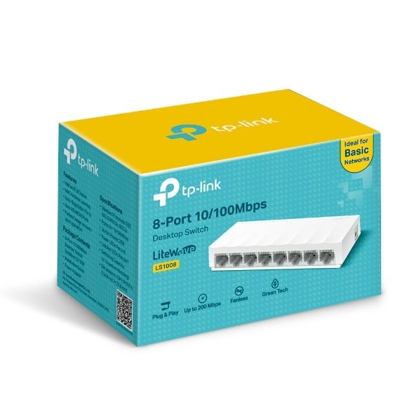 Switch LiteWave, 8 porturi RJ45 10/100 Mbps, Unmanaged - TP-Link LS1008