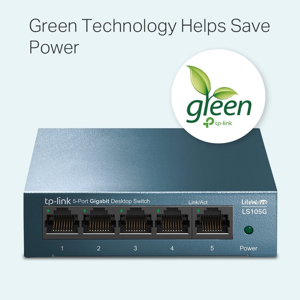 Switch LiteWave LS105G, 5 porturi RJ45 Gigabit, Unmanaged - TP-Link LS105G