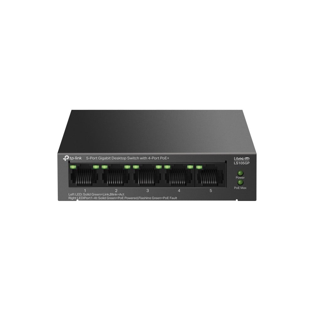 TP-LINK LS105GP – Switch LiteWave, 5 porturi RJ45 Gigabit, 4xPoE+, Unmanaged - TP-Link LS105GP Switch LiteWave, 5 porturi RJ45 Gigabit, 4xPoE+, Unmanaged - TP-Link LS105GP – TP-LINK LS105GP
