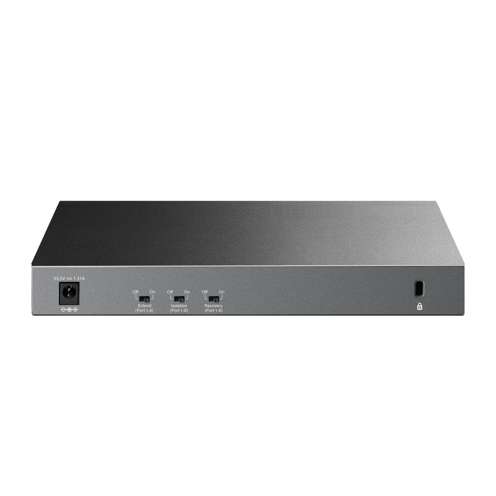 Switch LiteWave, 8 x RJ45 1G PoE, 1 x SFP 1G, 1 x RJ45 1G, Buget PoE 61W, Unmanaged - TP-Link LS1210GP