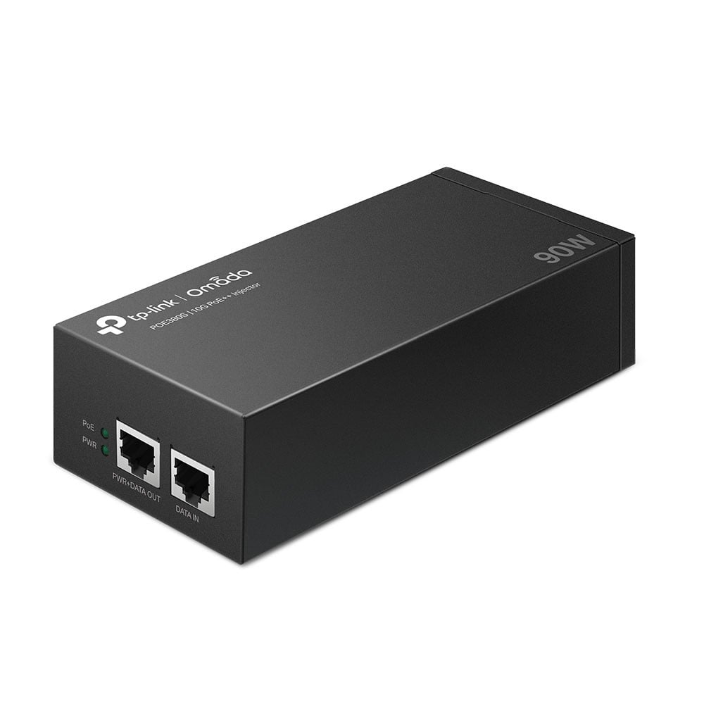 POE380S | TP-LINK | Injector Hi-PoE, 2 x RJ45 10G, 90W - TP-Link Omada POE380S Injector Hi-PoE, 2 x RJ45 10G, 90W - TP-Link Omada POE380S