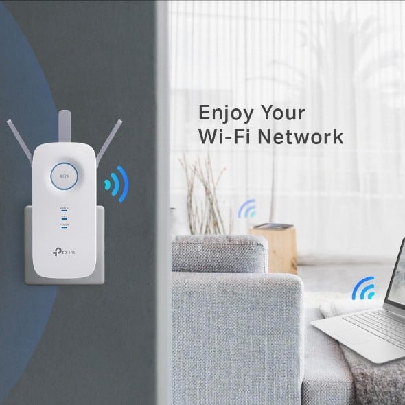 Range Extender Wi-Fi 5, AC1750 Dual-Band, 1 x RJ45 Gigabit - TP-Link RE450