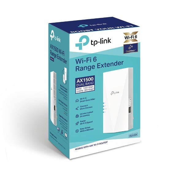 Wireless Range Extender TP-LINK RE500X AX1500, Wi-Fi 6, Dual-Band - TP-LINK RE500X – TP-LINK RE500X