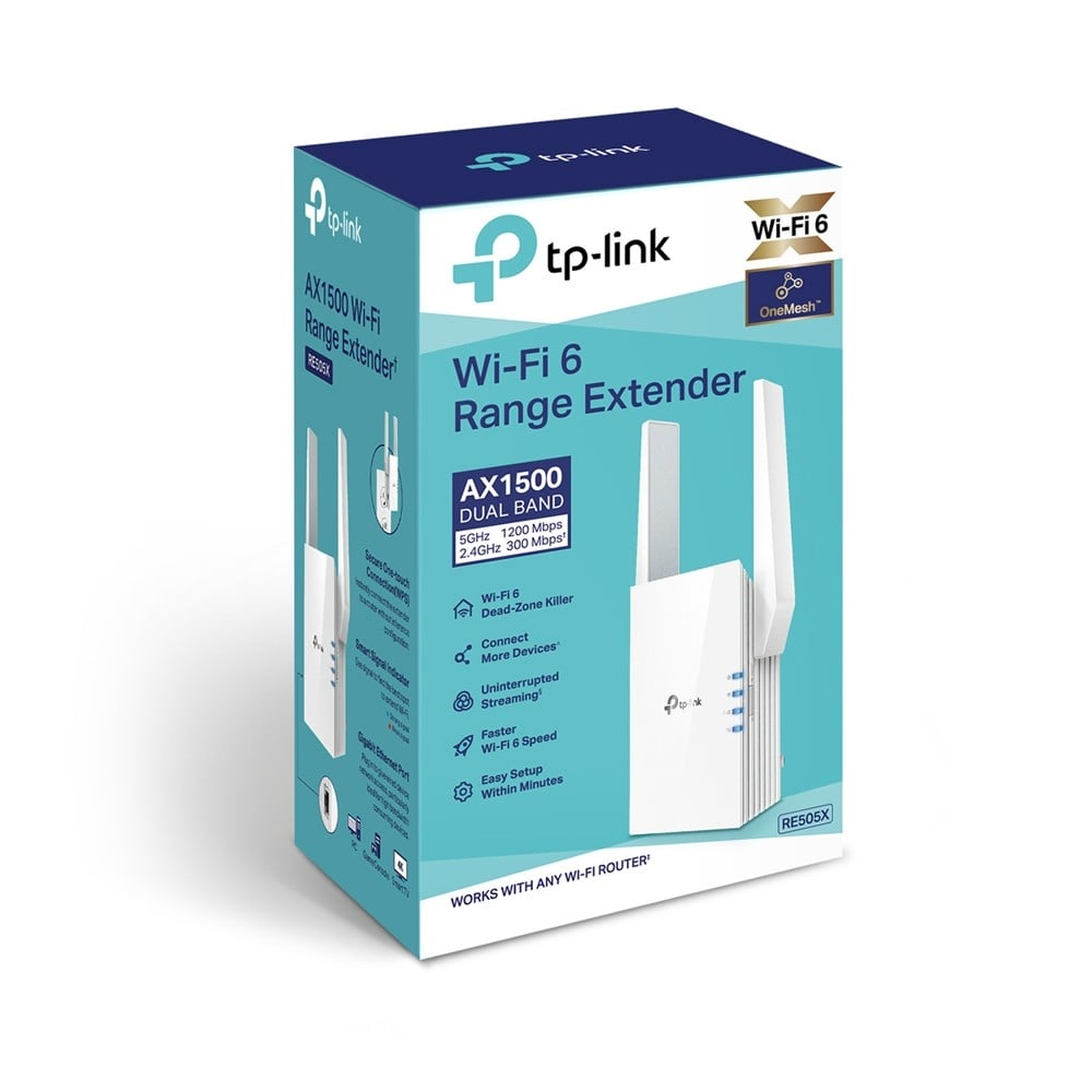 Wireless Range Extender TP-Link RE505X Wi-Fi 6 Dual-Band Gigabit AX1500 - TP-LINK RE505X – TP-LINK RE505X