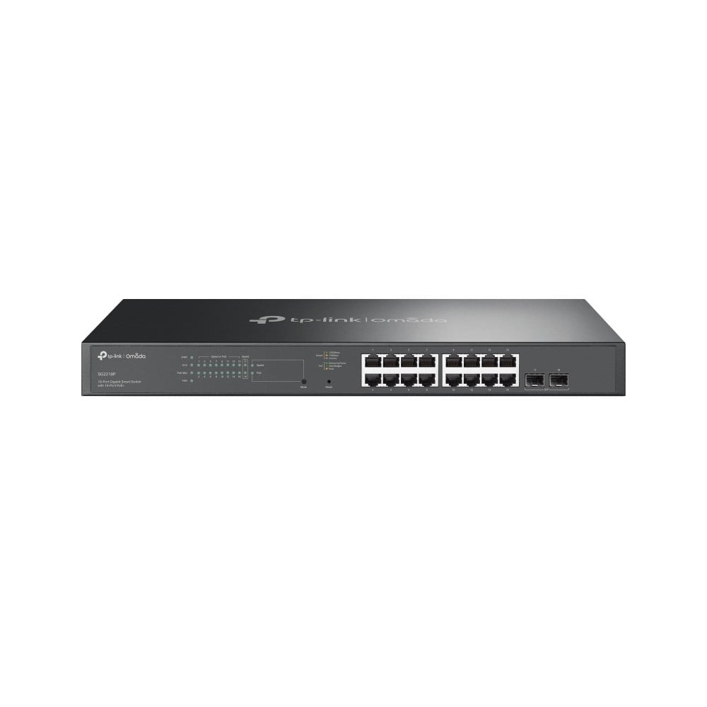 TP-LINK SG2218P – Switch 16 porturi RJ45 Gigabit PoE, 2 x SFP Gigabit, Buget PoE 150W, Management - TP-Link Omada SG2218P Switch 16 porturi RJ45 Gigabit PoE, 2 x SFP Gigabit, Buget PoE 150W, Management - TP-Link Omada SG2218P – TP-LINK SG2218P