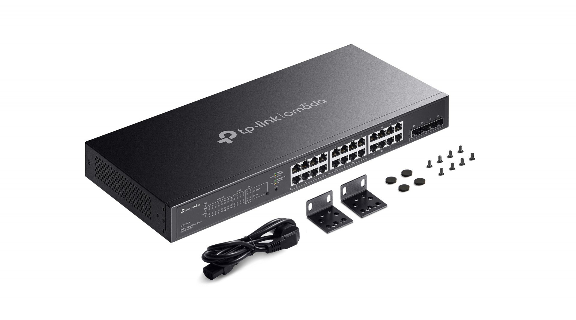 Switch 16 porturi PoE RJ45 1G, 4 x SFP 1G, 8 x RJ45 1G, L2 Management, 1U - TP-Link Omada SG2428LP