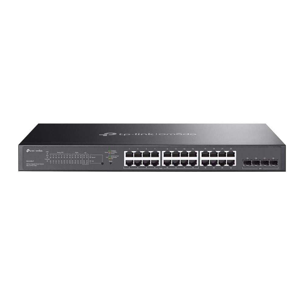 Switch 16 porturi PoE RJ45 1G, 4 x SFP 1G, 8 x RJ45 1G, L2 Management, 1U - TP-Link Omada SG2428LP