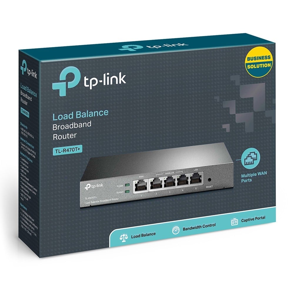 TP-LINK TL-R470T+ – Router 5 porturi RJ45 Gigabit, Load Balancing - TP-Link Omada TL-R470T+ Router 5 porturi RJ45 Gigabit, Load Balancing - TP-Link Omada TL-R470T+ – TP-LINK TL-R470T+