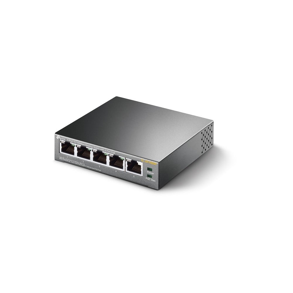 Switch 4 porturi RJ45 10/100 Mbps PoE, 1 port RJ45 10/100 Mbps, Buget PoE 67W, Unmanaged - TP-Link TL-SF1005P – TP-LINK TL-SF1005P