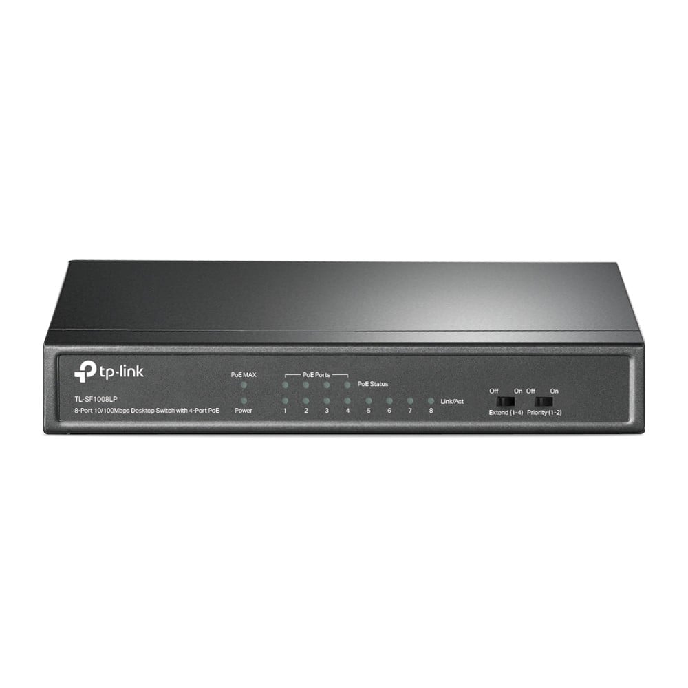 Switch 4 porturi RJ45 10/100 Mbps PoE, 4 x RJ45 10/100 Mbps, Buget PoE 41W, Unmanaged - TP-Link TL-SF1008LP – TP-LINK TL-SF1008LP