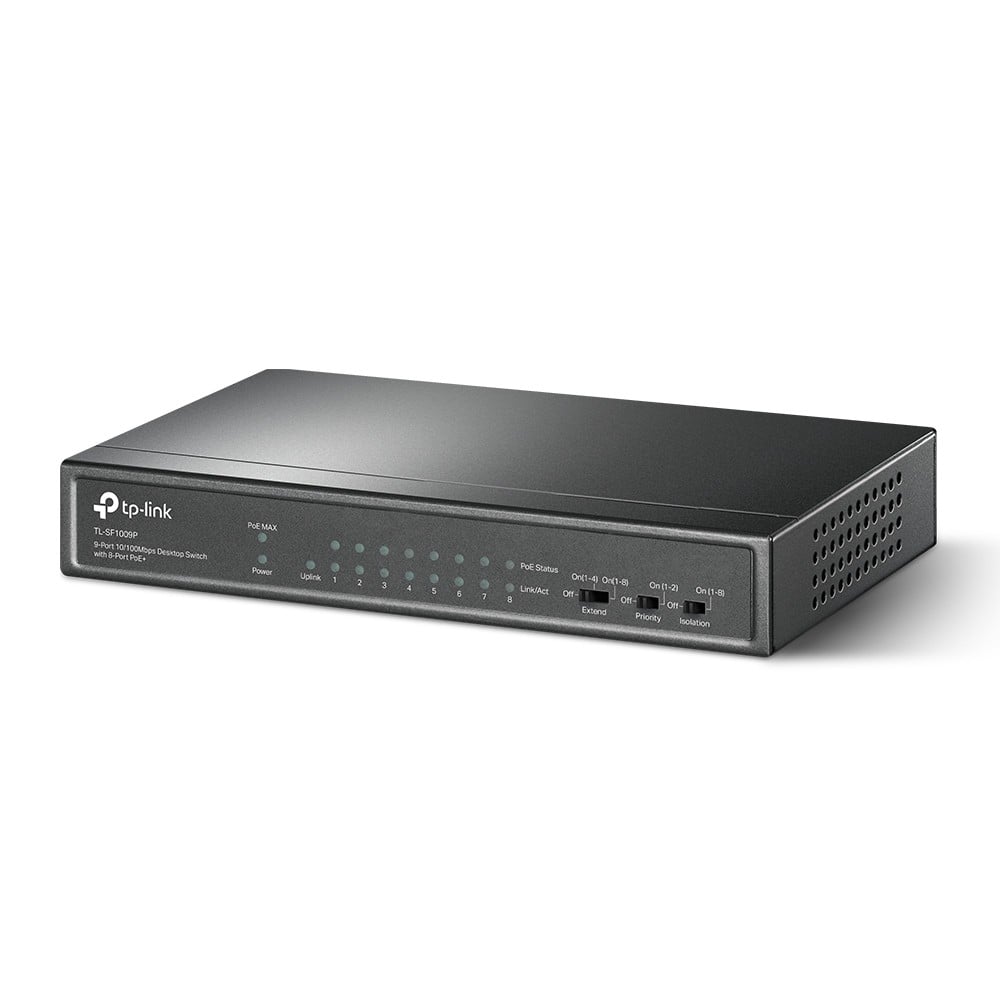 TL-SF1009P | TP-LINK | TP-Link TL-SF1009P switch-uri Fara management Fast Ethernet (10/100) Power over Ethernet (PoE) Suport Negru TP-Link TL-SF1009P switch-uri Fara management Fast Ethernet (10/100) Power over Ethernet (PoE) Suport Negru