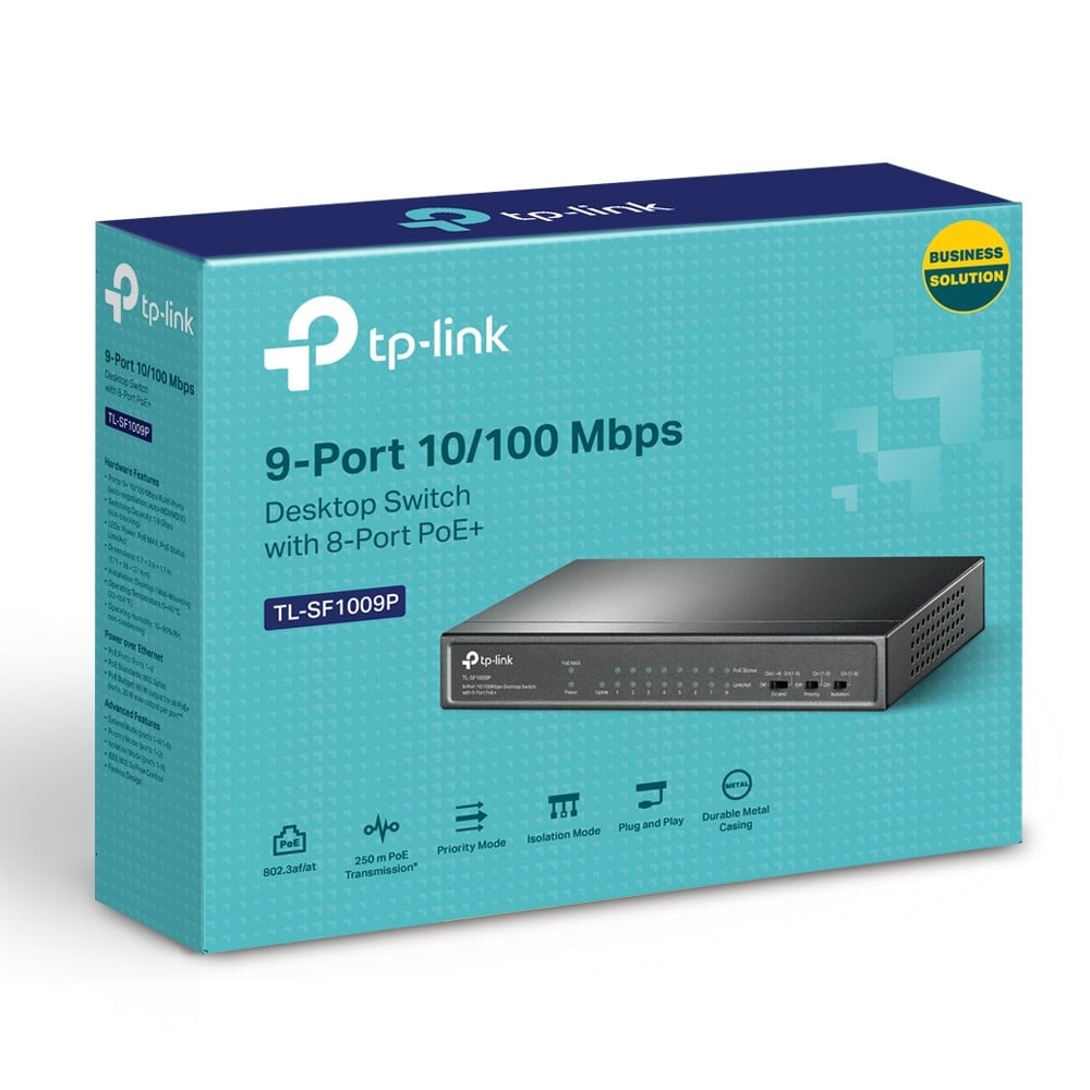 TL-SF1009P | TP-LINK | TP-Link TL-SF1009P switch-uri Fara management Fast Ethernet (10/100) Power over Ethernet (PoE) Suport Negru TP-Link TL-SF1009P switch-uri Fara management Fast Ethernet (10/100) Power over Ethernet (PoE) Suport Negru