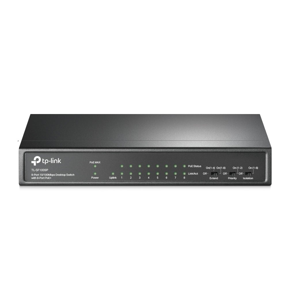 TL-SF1009P | TP-LINK | TP-Link TL-SF1009P switch-uri Fara management Fast Ethernet (10/100) Power over Ethernet (PoE) Suport Negru TP-Link TL-SF1009P switch-uri Fara management Fast Ethernet (10/100) Power over Ethernet (PoE) Suport Negru