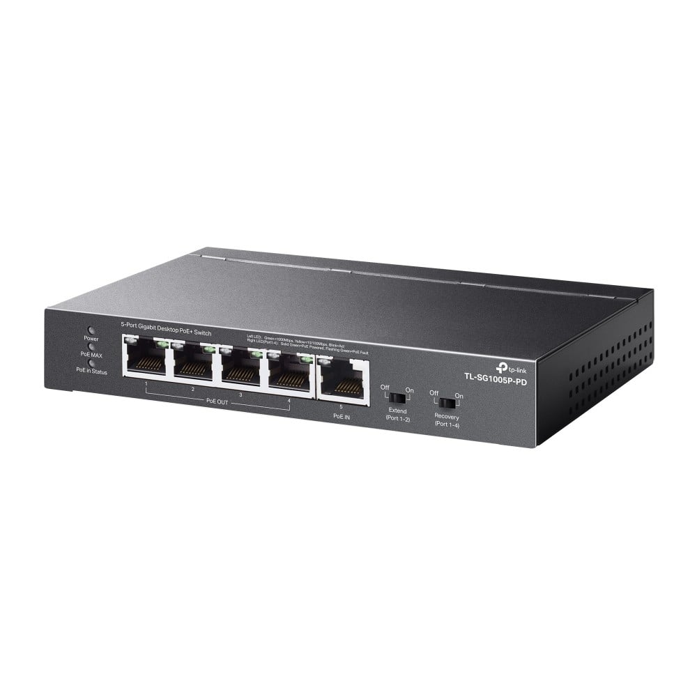 TP-LINK TL-SG1005P-PD – Switch 4 x RJ45 Gigabit PoE Out, 1 x RJ45 Gigabit PoE In, Unmanaged - TP-Link TL-SG1005P-PD Switch 4 x RJ45 Gigabit PoE Out, 1 x RJ45 Gigabit PoE In, Unmanaged - TP-Link TL-SG1005P-PD – TP-LINK TL-SG1005P-PD